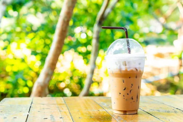 Iced coffee latte cup — Stock Photo, Image