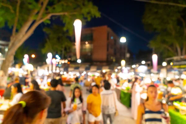 Abstract blur and defocused night street market — Stock Photo, Image