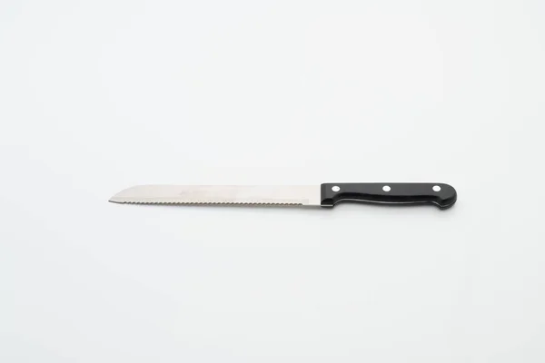 Ustensile de couteau sur fond blanc — Photo