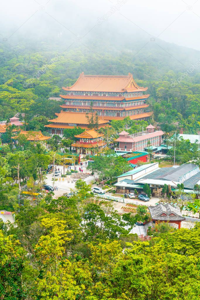 Po Lin Temple at Ngong Ping village in Hong Kong