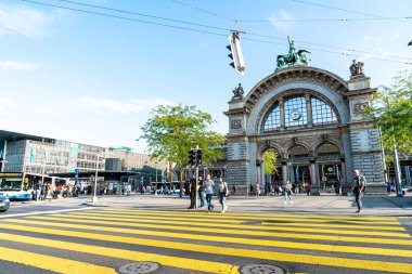 Lucerne, İsviçre - 27 Ağustos: Ünlü eski demiryolu görünümlerini