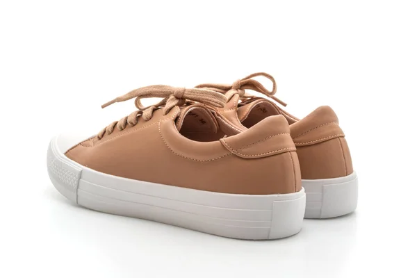 Brown sneakers on white background — Stock Photo, Image