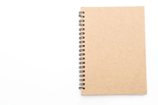 Cuaderno en blanco sobre fondo blanco — Foto de Stock