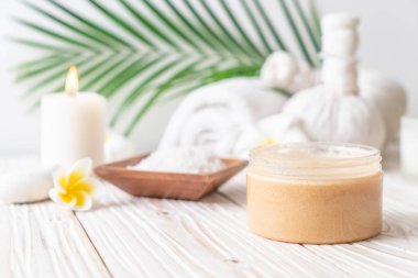 Spa uygulamaları üzerinde ahşap arka plan belirleme