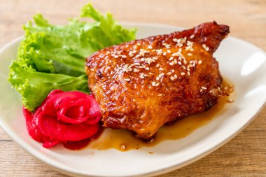 teriyaki soslu ızgara tavuk biftek