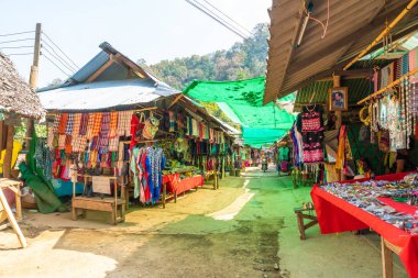 Mae Hong Son, Thailand - 6 Şubat 2019: Kuzey Tayland tr