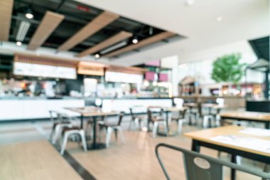 soyut bulanıklık ve food court Merkezi alışveriş merkezi defocused