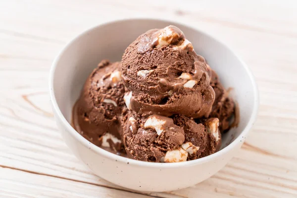 Çikolatalı dondurma marshmallow ile