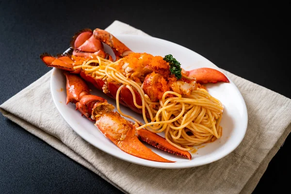 ıstakoz spagetti karides yumurta ile