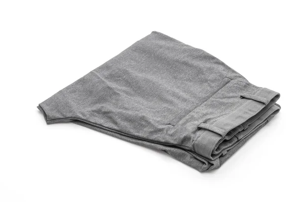 Szare Spodnie męskie na białym tle — Zdjęcie stockowe