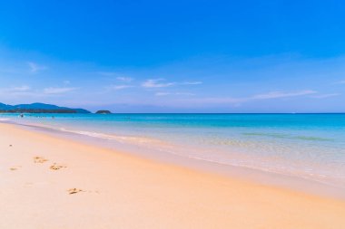 Güzel tropikal plaj ve deniz paradise Island 