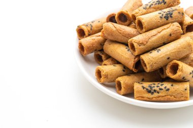 Taylandlı çıtır Hindistan cevizi rulo