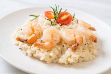 karides ile İtalyan risotto