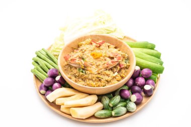 Chili Yapıştır kaynamaya yengeç veya Hindistan cevizi m ile yengeç ve soya sos ile