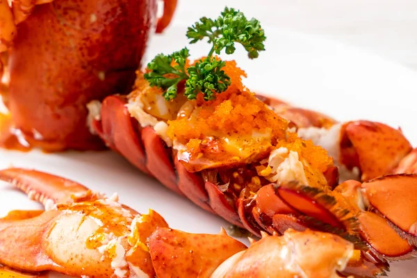 Bifteck de queue de homard avec sauce — Photo