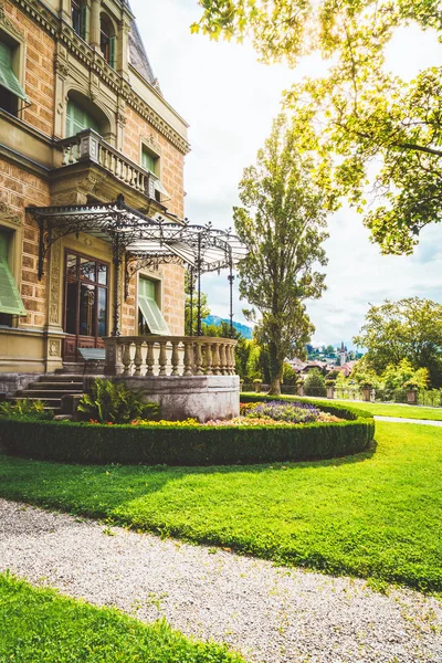 Hunegg slott Medborgaremuseum historia i Schweiz — Stockfoto