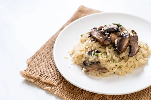 Risotto with mushroom and cheese — Stock Photo, Image