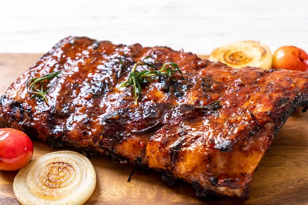 Grillad barbecue revben fläsk — Stockfoto