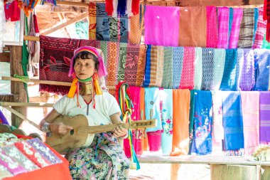 Mae Hong Son, Thailand - 6 Şubat 2019: Kuzey Tayland tr