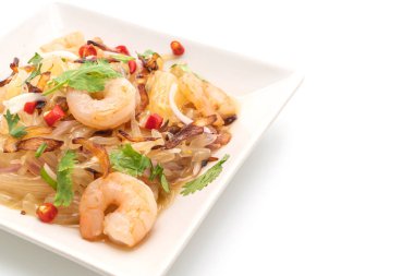 pamelo Baharatlı karides veya karides salatası