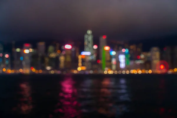 Abstrakta oskärpa och oskärpa Hong Kong City — Stockfoto