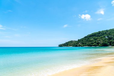 Güzel tropikal plaj ve deniz paradise Island 