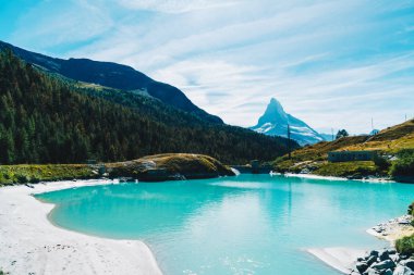 Matterhorn Zermatt gölde Mosjesee ile