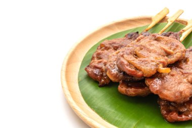 saptırılmış süt domuz beyaz yapışkan pirinç ile ızgara