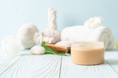 Spa uygulamaları üzerinde ahşap arka plan belirleme