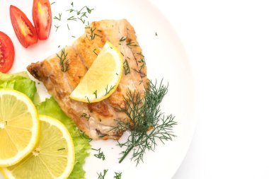 Izgara balık bifteği.