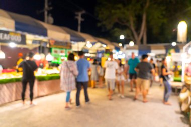 soyut bulanıklık ve gece semt pazarı defocused