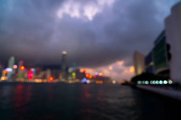 Abstract blur and defocused Hong Kong City — Stock Photo, Image