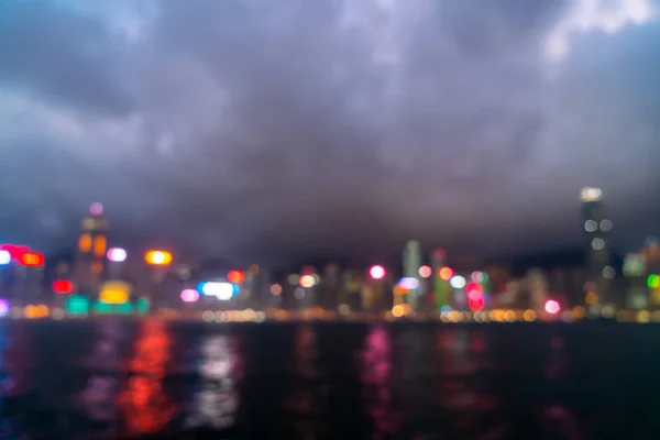 Abstrakta oskärpa och oskärpa Hong Kong City — Stockfoto