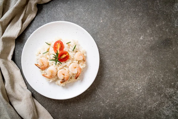 karides ile İtalyan risotto