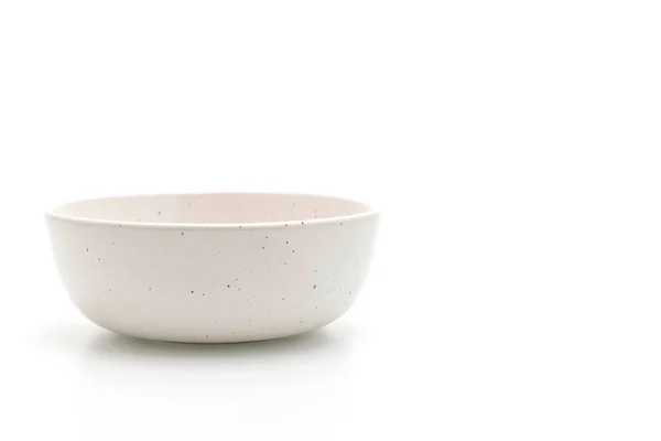 Тарілка і миска ізольовані на білому фоні — стокове фото