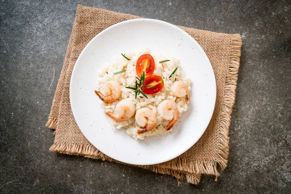 karides ile İtalyan risotto