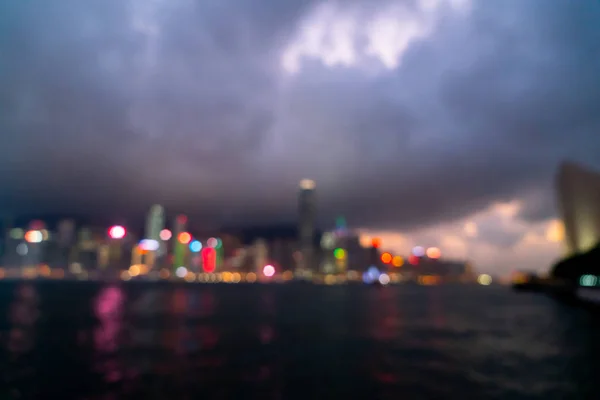 抽象的なぼかしと多重香港市内 — ストック写真