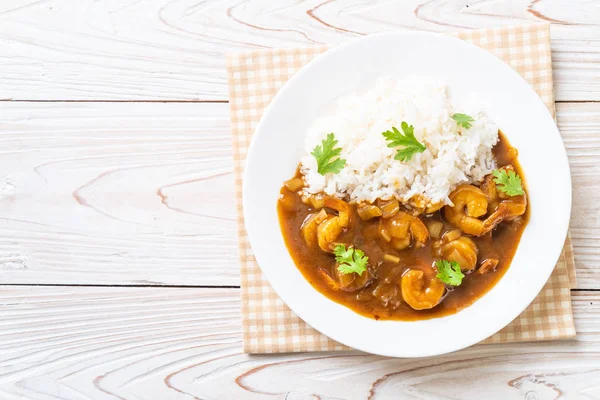 Pirinç Köri soslu karides