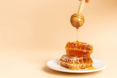 bal ve taze petekler 