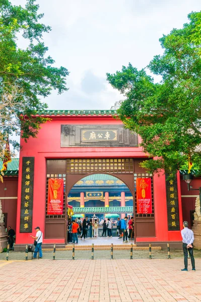 HONG KONG, CHINA - 20 FEB 2019: Vista del Templo del Che Kung en Hong — Foto de Stock