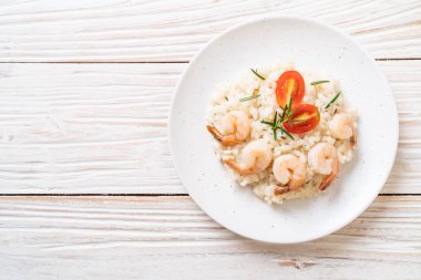 karides ile İtalyan risotto