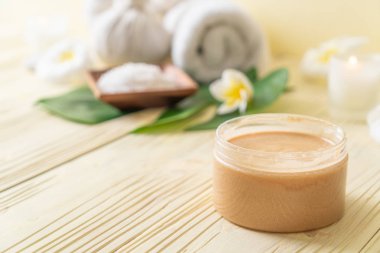 Spa uygulamaları üzerinde ahşap arka plan belirleme