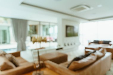 Soyut bulanıklık ve ufuk oturma odası iç