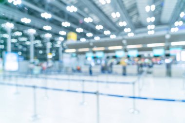 Soyut bulanıklık ve ufuk Havaalanı terminal iç 