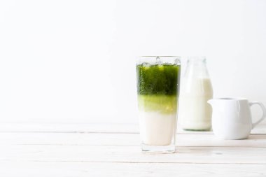 Buzlu matcha yeşil çay kahve