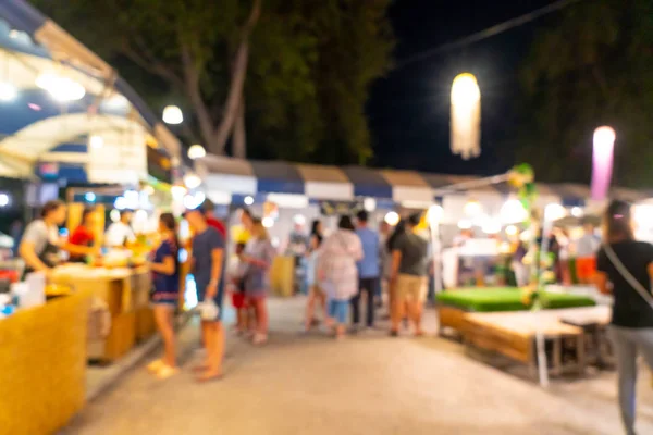 Abstract blur and defocused night street market — Stock Photo, Image