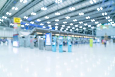 Soyut bulanıklık ve ufuk Havaalanı terminal iç 