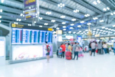 Soyut bulanıklık ve ufuk Havaalanı terminal iç 