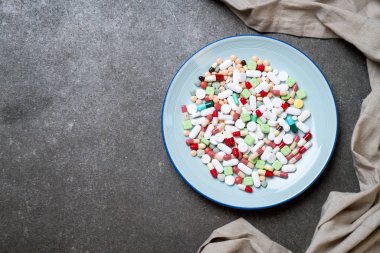 hap, ilaç, eczane, ilaç veya tıbbi plaka üzerinde