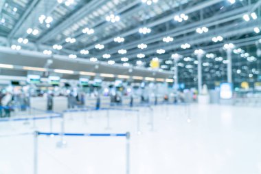 Soyut bulanıklık ve ufuk Havaalanı terminal iç 